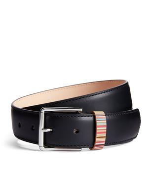 推荐Leather Signature Stripe Belt商品