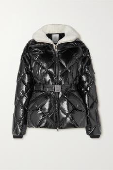 商品Amara-ld 带腰带绗缝亮面格子布羽绒滑雪外套  - FR36图片