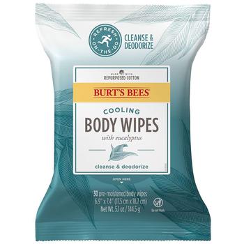商品Burt's Bees | Cooling Body Wipes with Eucalyptus,商家Walgreens,价格¥51图片