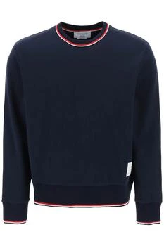 Thom Browne | Thom browne cotton sweater with rwb stripe trims 4.5折