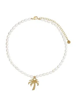 Palm Angels | PALM ANGELS PEARL PALM NECKLACE,商家Baltini,价格¥1530