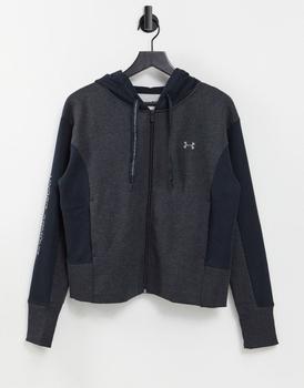 Under Armour | Under Armour Training Rival fleece zip hoodie in black商品图片,6折