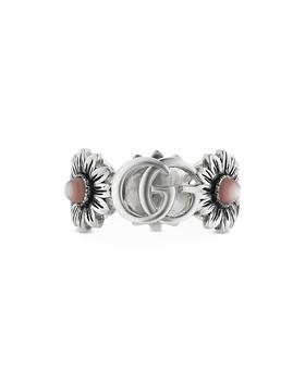 商品Gucci | Sterling Silver Marmont Mother of Pearl Flower & Logo Ring,商家Bloomingdale's,价格¥2901图片