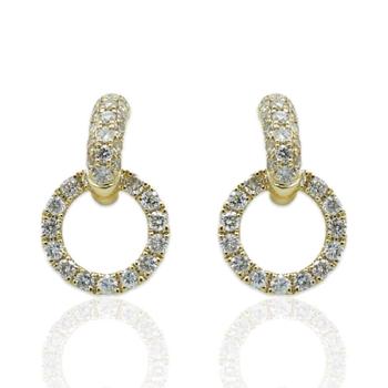 商品Tresorra | 18K Yellow Gold Diamond Earrings - 15.5mm,商家Jomashop,价格¥7502图片