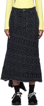 Marc Jacobs | Black 'The Monogram' Midi Skirt商品图片,