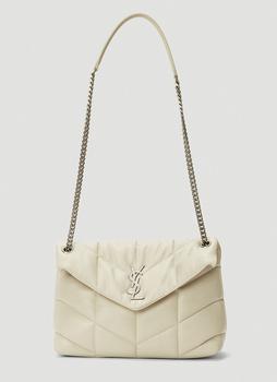 推荐LouLou Puffer Medium Shoulder Bag in White商品