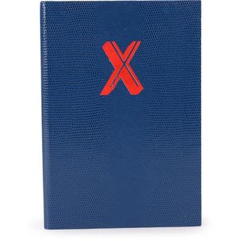 Sloane Stationery | Letter x designer notebook in blue,商家BAMBINIFASHION,价格¥297