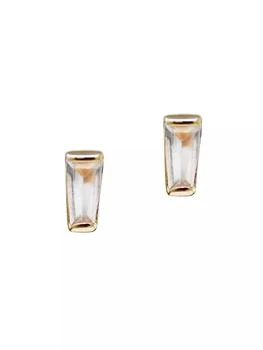 Anzie | Anzie x Mel Soldera 14K Yellow Gold & Clear Topaz Stud Earrings,商家Saks Fifth Avenue,价格¥1688