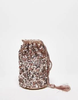 Maya | Maya Bridesmaid sequin coin purse in muted blush,商家ASOS,价格¥256