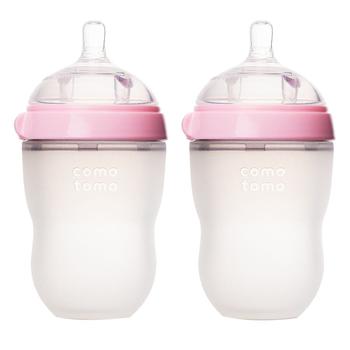 商品Comotomo | 婴儿宽口硅胶妈妈奶瓶 粉色 250ml✖️2,商家Walgreens,价格¥177图片