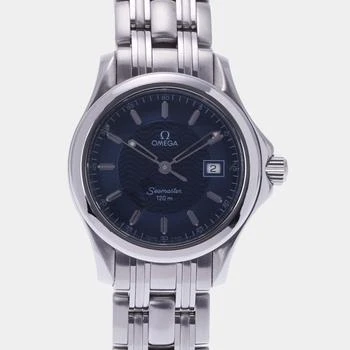 推荐Omega Blue Stainless Steel Seamaster 2571.81 Quartz Women's Wristwatch 26 mm商品