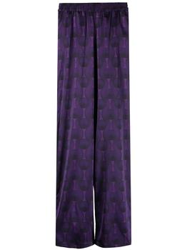 推荐OZWALD BOATENG - Elastic Waist Printed Silk Trousers商品