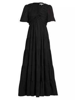 Wayf | Sweet Escape Tiered Stretch Cotton Maxi Dress 