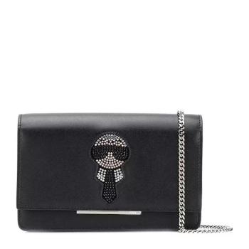转运珠真假, Fendi | Fendi 芬迪 女士黑色牛皮卡通珠钉图案单肩斜挎包 8M0346-A6HV-F0GXN商品图片 满$100享9.5折, 满折
