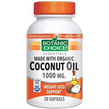 商品Organic Coconut Oil 1000 mg Herbal Supplement Softgels图片