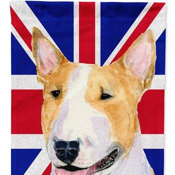 Caroline's Treasures | Bull Terrier With English Union Jack British Flag Garden Flag 2-Sided 2-Ply,商家Verishop,价格¥128