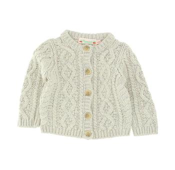 Bonpoint | Bonpoint Cable-Knit Long-Sleeved Cardigan商品图片,5.2折起