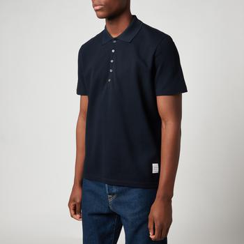 推荐Thom Browne Men's Classic Pique Tricolour Stripe Polo Shirt - Navy商品