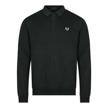 Fred Perry | Fred Perry Long Sleeve Knitted Polo - Night Green商品图片,