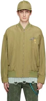 推荐Khaki Plant Bomber Jacket商品