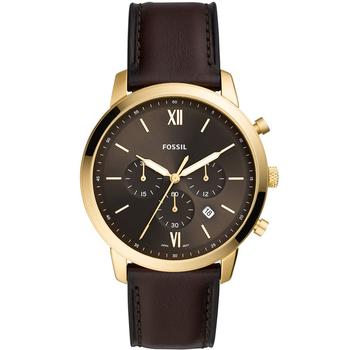 Fossil | Men's Neutra Brown Leather Strap Watch 44mm商品图片,7折