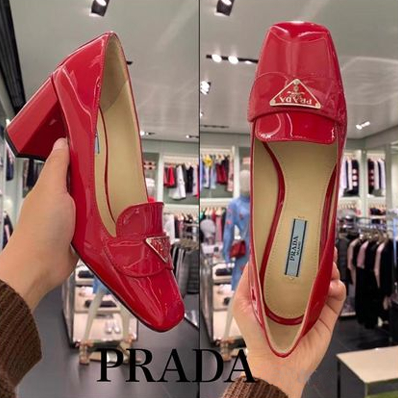 Prada | PRADA 女士红色皮革高跟鞋 1D017M-069-F0011商品图片,独家减免邮费