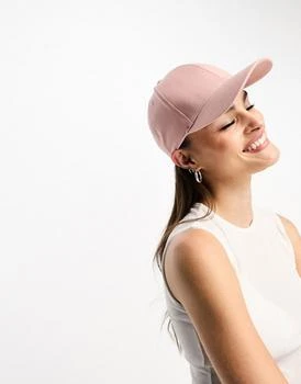 ASOS | ASOS DESIGN plain cotton cap in pink 5.6折