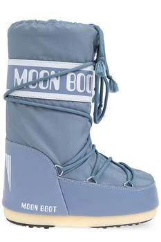 Moon Boot | Moon Boot Kids Icon Logo Printed Lace-Up Boots,商家Cettire,价格¥731