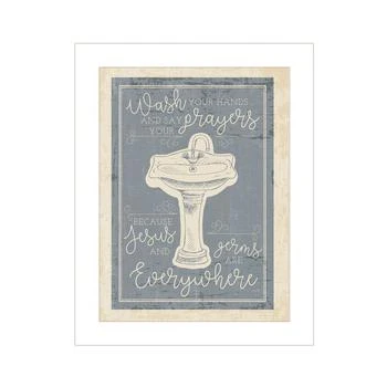 Trendy Décor 4U | Wash Your Hands by Misty Michelle, Ready to hang Framed Print, White Frame, 15" x 19",商家Macy's,价格¥722