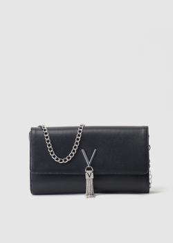 Valentino by Mario Valentino Divina foldover clutch bag in grey