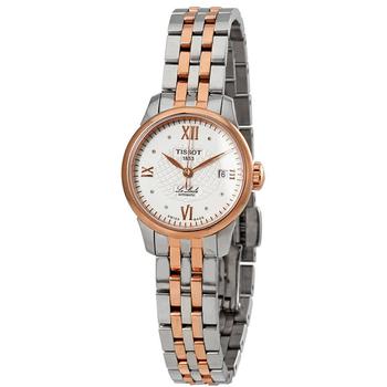 女士tissot automatic, Tissot | Le Locle Silver Diamond Dial Automatic Two Tone Ladies Watch T41.2.183.16商品图片 6.4折