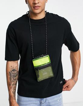 product Topman clear cross body bag in yellow image