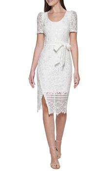 Kensie | Lace Tie Waist Dress商品图片,5.4折