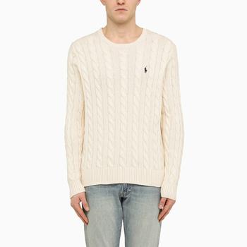 商品Ralph Lauren | Cream round-neck cable-knit jumper,商家The Double F,价格¥1526图片