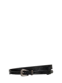 Yves Saint Laurent | 1.5cm Ysl Embossed Patent Leather Belt商品图片,
