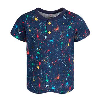 First Impressions | Baby Boys Splatter-Print T-Shirt, Created for Macy's商品图片,3.7折