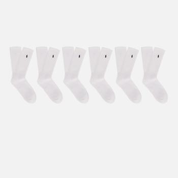 Ralph Lauren | Polo Ralph Lauren Men's 6 Pack Polo Player Socks - White商品图片,独家减免邮费