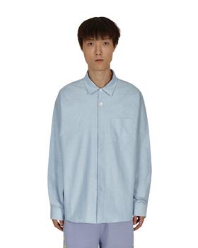 推荐Big Button Oxford Longsleeve Shirt Blue商品