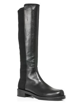 推荐Women's Halfnhalf Bold Leather & Stretch Knee High Boots商品