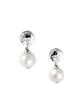 商品John Hardy | Sterling Silver & 9-9.5MM Cultured Freshwater Pearl Drop Earrings,商家Saks Fifth Avenue,价格¥3334图片