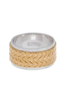 商品Effy | Sterling Silver & 18K Yellow Gold Woven Design Band Ring - Size 10,商家Nordstrom Rack,价格¥608图片