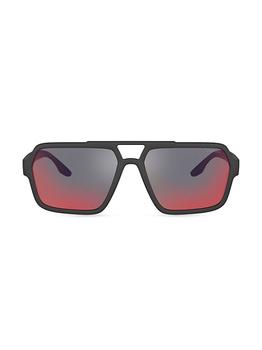 商品Prada | 59MM Propionate Aviator Sunglasses,商家Saks Fifth Avenue,价格¥2179图片
