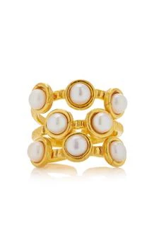 Sylvia Toledano | Sylvia Toledano - Thalita 22K Gold-Plated Pearl Ring - Gold - OS - Moda Operandi - Gifts For Her,商家Fashion US,价格¥1561