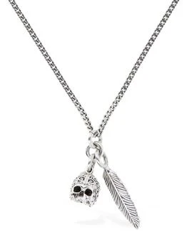 Emanuele Bicocchi | Feather & Skull Charm Necklace 额外6.5折, 额外六五折