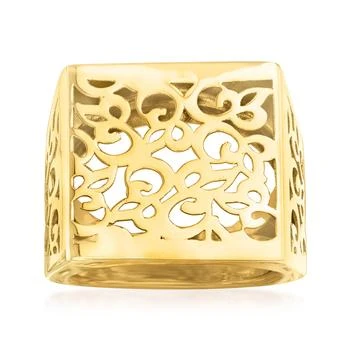 Ross-Simons | Italian 14kt Yellow Gold Filigree Square-Top Ring,商家Premium Outlets,价格¥4281