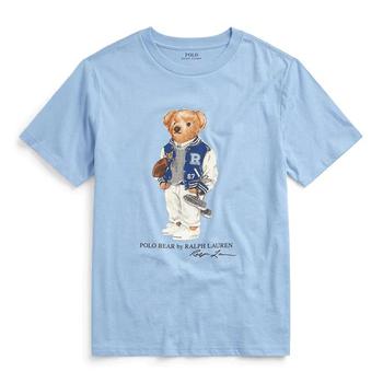 推荐Polo Ralph Lauren Kids Blue Polo Bear Cotton T-shirt, Size 6Y商品