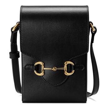 明星巴伯尔, Gucci | 【预售3-7天】明星同款 GUCCI/古驰 2020早秋系列 黑色1955系列 迷你皮革矩形形状小巧斜挎包商品图片 8折, 包邮包税