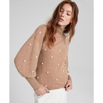 Charter Club | Cashmere Blouson-Sleeve Pop Sweater, Created for Macy's商品图片,7.5折×额外8折, 额外八折