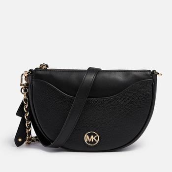 推荐MICHAEL Michael Kors Women's Dover Small Half Moon Pouchette - Black商品