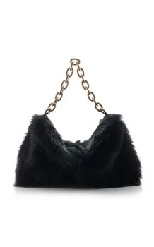 推荐Khaite - Clara Shearling Chain Shoulder Bag - Black - OS - Moda Operandi商品